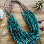 BF GRADUATED TURQUOISE AND SHELL NECKLACE