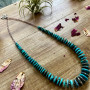 BF GRADUATED TURQUOISE AND SHELL NECKLACE