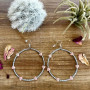 BF LIGHT PINK VERASITE HEART HOOP EARRINGS