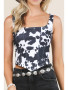 COW PRINT CORSET TOP