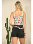 WESTERN PRINT CORSET TOP