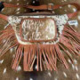 COWHIDE FRINGE FANNY PACK