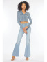 KANCAN WOMEN JEAN HIGH RISE FLARE LIGHT WASH