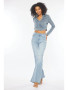 KANCAN WOMEN JEAN HIGH RISE FLARE LIGHT WASH