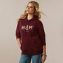 ARIAT WOMENS HOODIE DIAMOND BURGUNDY