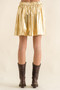 LACI GOLD FOIL SKIRT, FINAL SALE