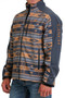 CINCH MENS BLUE AZTEC BONDED SOFTSHELL JACKET