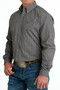 CINCH MEN LS GRY PRINT SHIRT 
