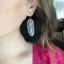 THE CASPER EARRING W/BLACK FRINGE