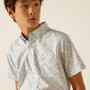 ARIAT BOYS' KAI SHORT SLEEVE BUTTON DOWN SHIRT