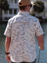BURLEBO MENS FISHING SHIRT WHITE CAMO