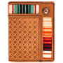 HOOEY TARLO BASKET WEAVE TAN/SERAPE BIFOLD MONEY CLIP