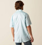 ARIAT MENS VENT TEK CLASSIC FIT SHORT SLEEVE SHIRT BLUE
