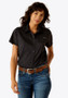 ARIAT WOMENS VETTECK SHIRT BLACK 