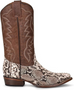 CIRCLE G MEN'S PYTHON EMBROIDERED ROUND TOE 