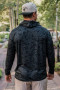 BURLEBO MENS PERFORMANCE BLACK CAMO HOODIE