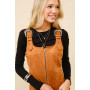 SUEDE WESTERN BUCKLE MINI DRESS 