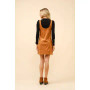 SUEDE WESTERN BUCKLE MINI DRESS 