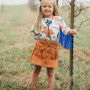 SHEA BABY FRINGE SUEDE BROWN SKIRT