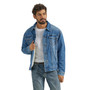 WRANGLER MENS DENIM SHERPA LINED DENIM JACKET