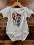 XOXO ART "SO IT BEGINS" HORSE GIRL ONESIE