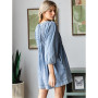 DENIM PLEATED ROMPER 