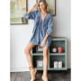 DENIM PLEATED ROMPER 