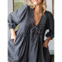 DENIM PLEATED ROMPER 