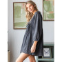 DENIM PLEATED ROMPER 