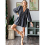 DENIM PLEATED ROMPER 