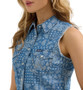 WRANGLER WOMENS AMERICANA PAISLEY SLEEVELESS DENIM TOP