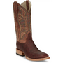 JUSTIN THREE BARS SMOOTH OSTRICH WESTERN BOOT