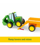 John Deere Lights & Sounds Farmin' Friends Toy Hauling Set with Truck and Backhoe Tractor