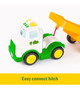 John Deere Lights & Sounds Farmin' Friends Toy Hauling Set with Truck and Backhoe Tractor