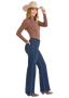 R&R WOMENS FRONT SEAM RELAXED FLARE JEAN