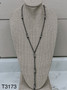SOL T3173 DIAMOND CUT PEARL LARIAT NECKLACE