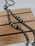 SOL T3173 DIAMOND CUT PEARL LARIAT NECKLACE