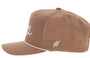 HOOEY OG LIGHT BROWN 5-PANEL TRUCKER HAT WITH WHITE STITCHING