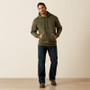 ARIAT MENS REBAR OLIVE GRAPHIC HOODIE