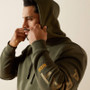 ARIAT MENS REBAR OLIVE GRAPHIC HOODIE