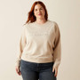 ARIT WOMENS ESSENTIAL CREW TAN SWEATSHIRT