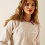 ARIT WOMENS ESSENTIAL CREW TAN SWEATSHIRT