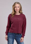 STETSON WOMENS MAROON CREWNECK 