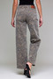 TIGER PRINT DENIM WIDE LEG PANT