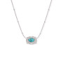 Ultra Mini Belt Buckle Necklace (Oasis) - Silver