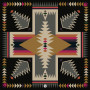 FRINGE CROSS ME 35X35 BLACK