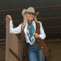 FRINGE SCARVES, MARKINGS 35X35 IN BLUE