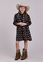 ROPER DRESS - GIRLS - BOOT PRINT - BLACK