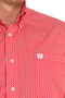 CINCH MTW1105993 RED BUTTON SHIRT LONG SLEEVE