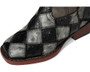 ROPER BIG KIDS BLACK/SILVER OSTRICH CHECKED BOOT
